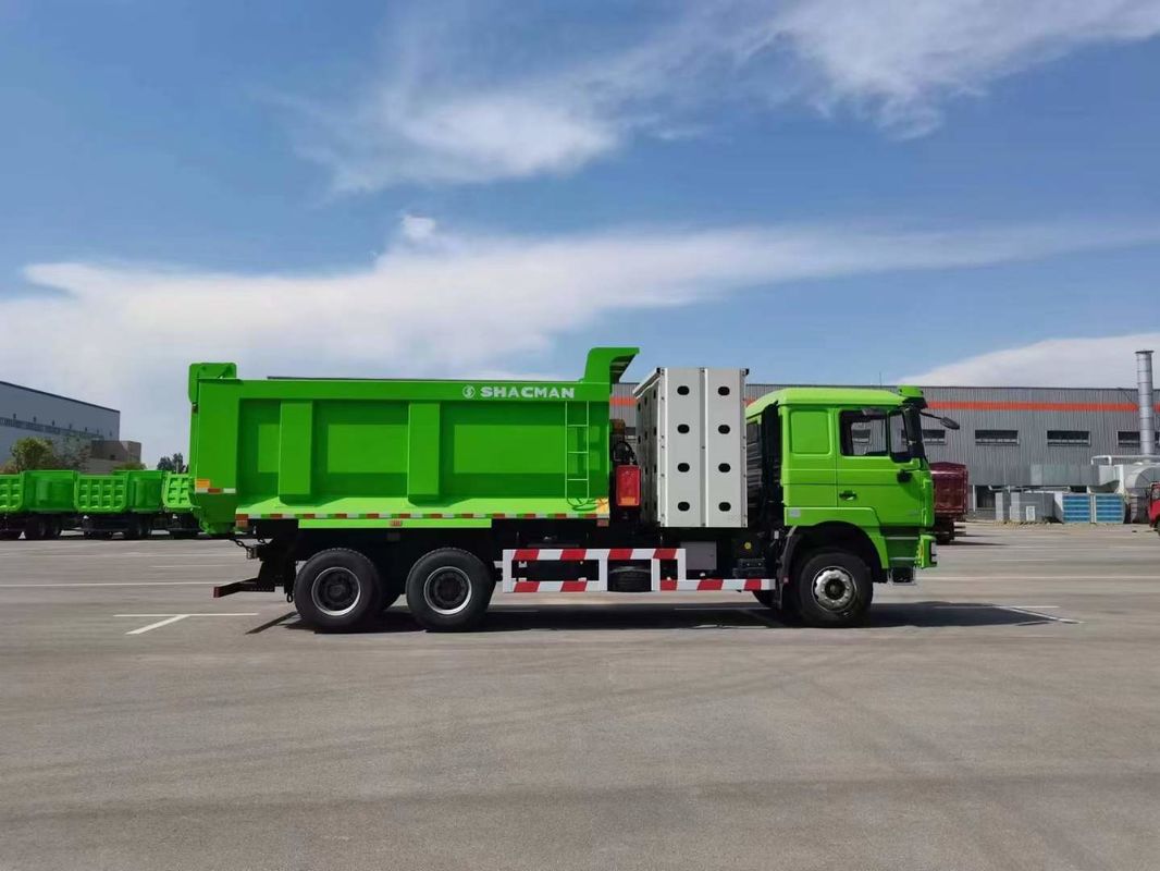10 چرخ SHACMAN F3000 CNG کامپ 6x4 یورو V WEICHAI-430HP سبز کامل برای ساخت و ساز و معدن