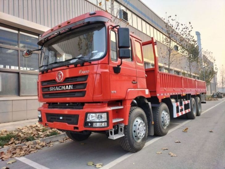 مخزن سوخت 400L کامیون کامیون SHACMAN F3000 8x4 کامیون 375HP Neon قرمز