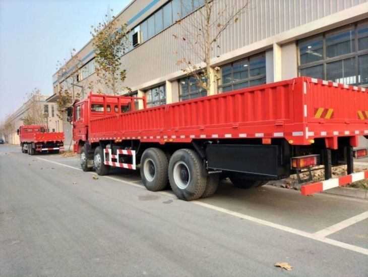 شاکمن F3000 کامیون قرمز 8×4 WEICHAI 380HP EuroII کامیون 12 چرخ