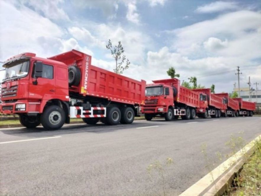 SHACMAN 10 چرخ کامیون سنگین F3000 6x4 375Hp EuroV نارنجی