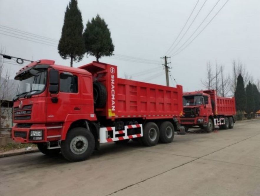 SHACMAN 10 چرخ کامیون سنگین F3000 6x4 375Hp EuroV نارنجی