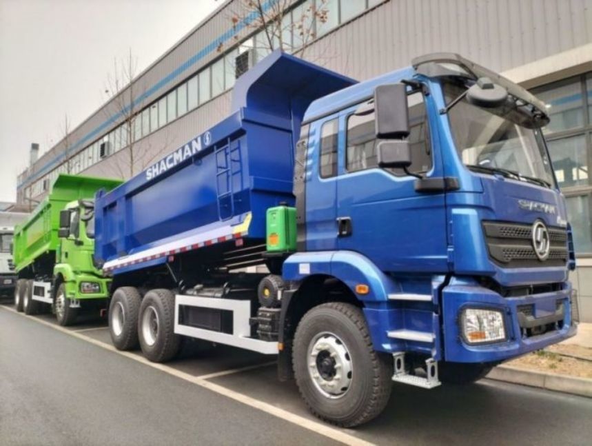 SHACMAN Dump Truck 6x4 H3000 340 EuroII جعبه باربری آبی برای تپ کننده نوع U