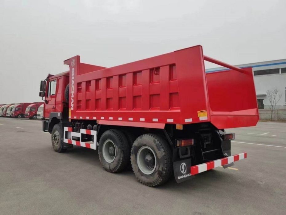 10 تلاش SHACMAN قرمز آمپر کامیون F3000 آمپر کامیون خودرو 380HP برای معدن