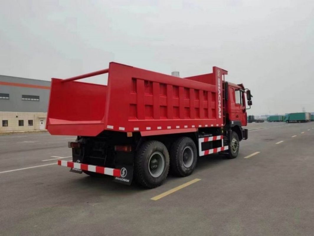 10 تلاش SHACMAN قرمز آمپر کامیون F3000 آمپر کامیون خودرو 380HP برای معدن
