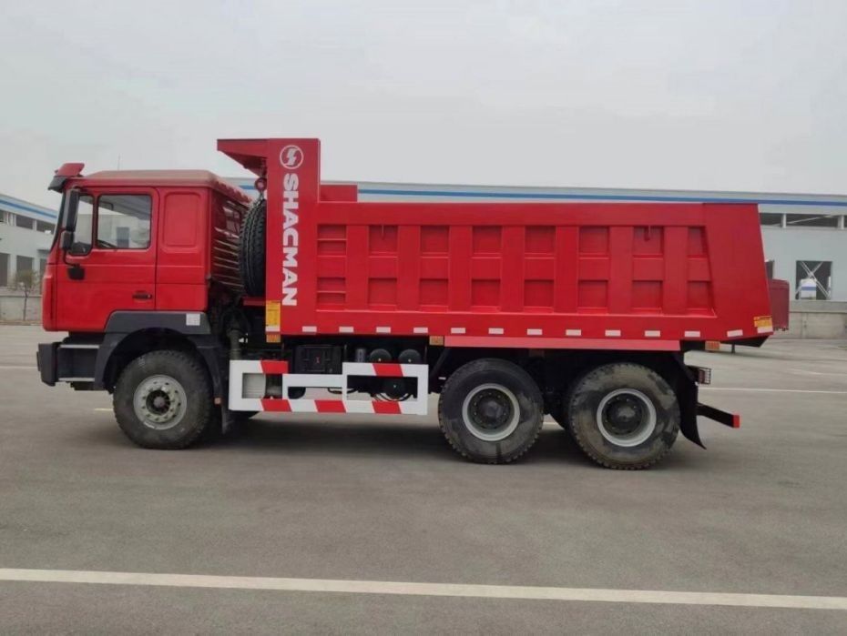 10 تلاش SHACMAN قرمز آمپر کامیون F3000 آمپر کامیون خودرو 380HP برای معدن