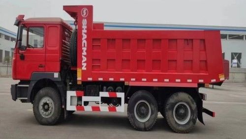 10 تلاش SHACMAN قرمز آمپر کامیون F3000 آمپر کامیون خودرو 380HP برای معدن