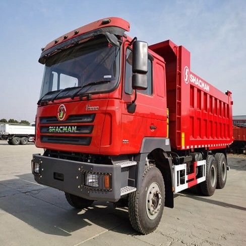 10 تلاش SHACMAN قرمز آمپر کامیون F3000 آمپر کامیون خودرو 380HP برای معدن