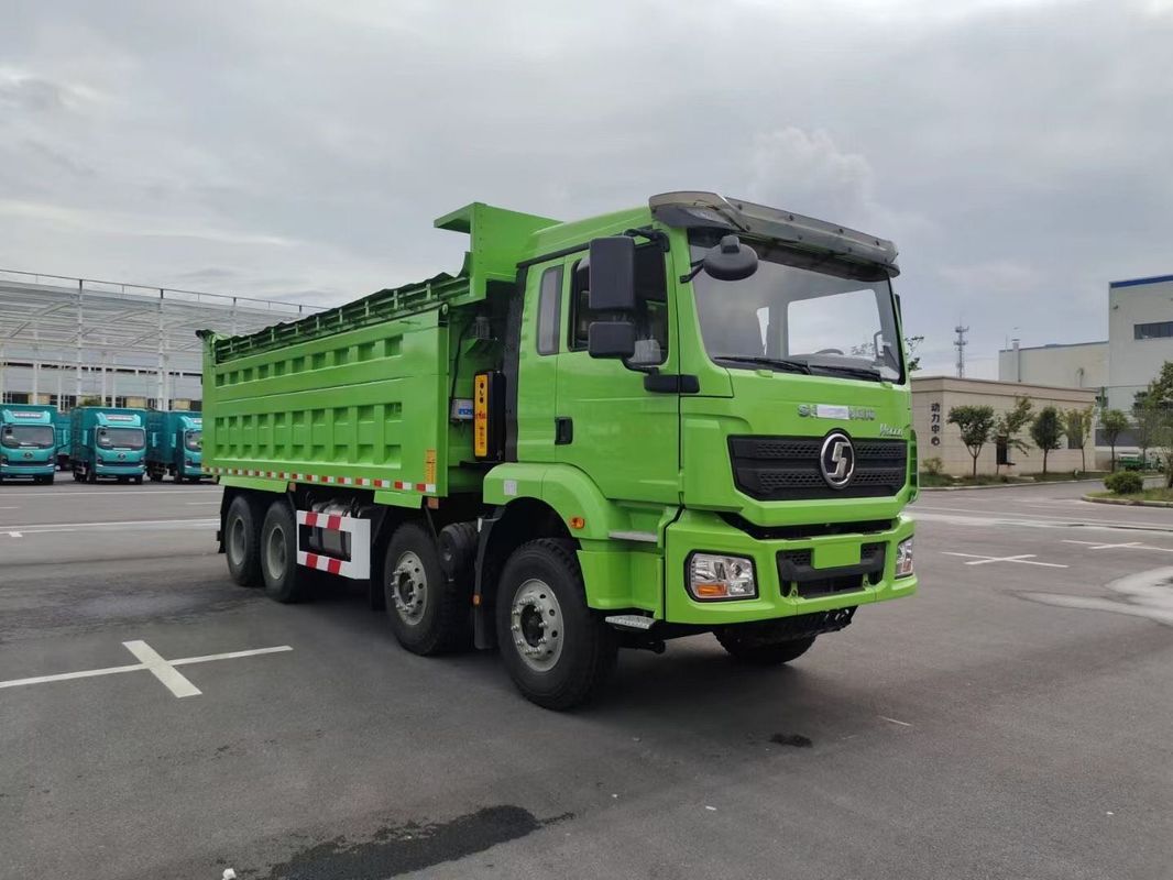 کامیون سنگین جدید SHACMAN H3000 8x4 375HP EuroV سبز 12 چرخ
