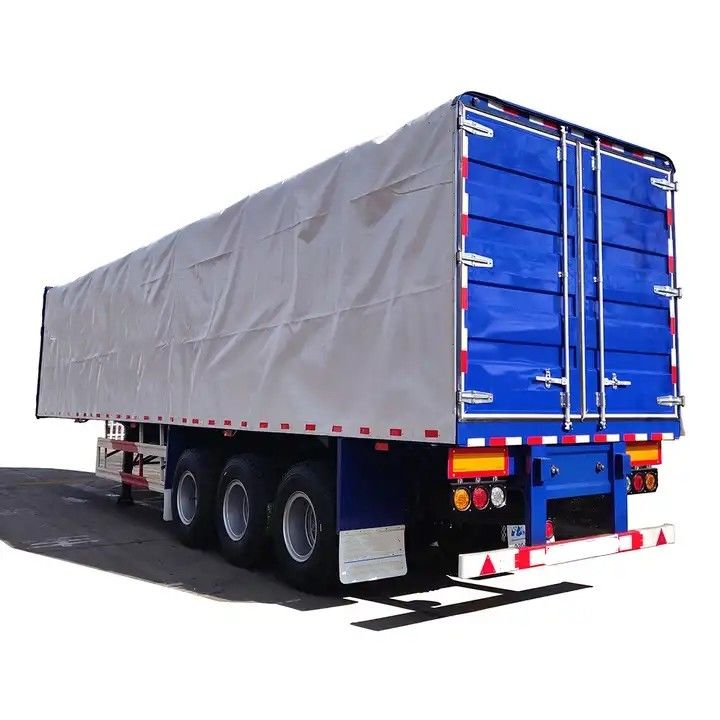 CIMC Side Curtain Semi Trailer 3 محور وانت نوع جعبه نیمه تریلر برای حمل بار پالت