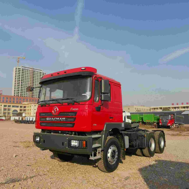 قرمز SHACMAN F3000 375HP یورو V 6 چرخ تراکتور سر 4x2 موتور WEICHAI