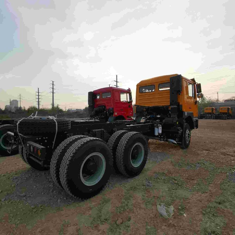 قرمز SHACMAN F3000 375HP یورو V 6 چرخ تراکتور سر 4x2 موتور WEICHAI