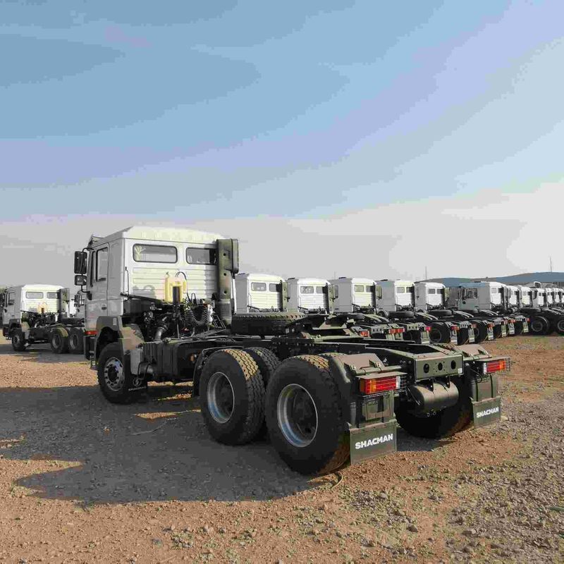 قرمز SHACMAN F3000 375HP یورو V 6 چرخ تراکتور سر 4x2 موتور WEICHAI