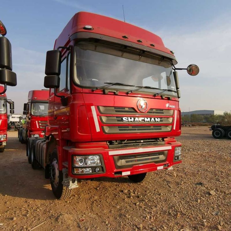 قرمز SHACMAN F3000 375HP یورو V 6 چرخ تراکتور سر 4x2 موتور WEICHAI