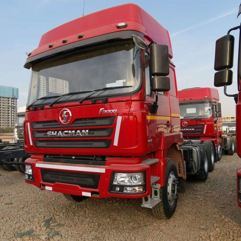 قرمز SHACMAN F3000 375HP یورو V 6 چرخ تراکتور سر 4x2 موتور WEICHAI