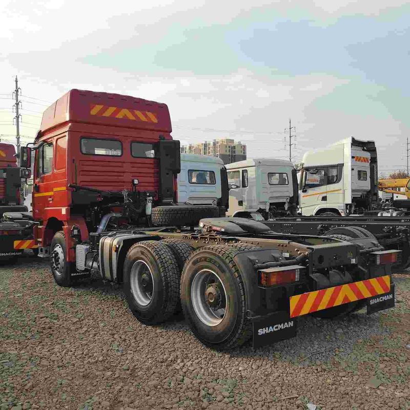 قرمز SHACMAN F3000 375HP یورو V 6 چرخ تراکتور سر 4x2 موتور WEICHAI