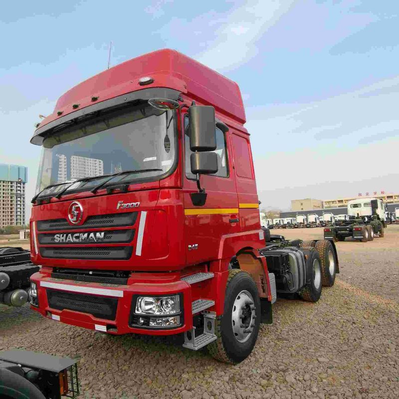 قرمز SHACMAN F3000 375HP یورو V 6 چرخ تراکتور سر 4x2 موتور WEICHAI
