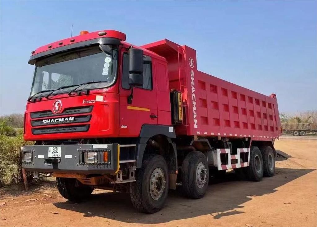 SHACMAN F3000 8x4 380HP EuroV کامپران دو مرحله ای محور با موتور WEICHAI
