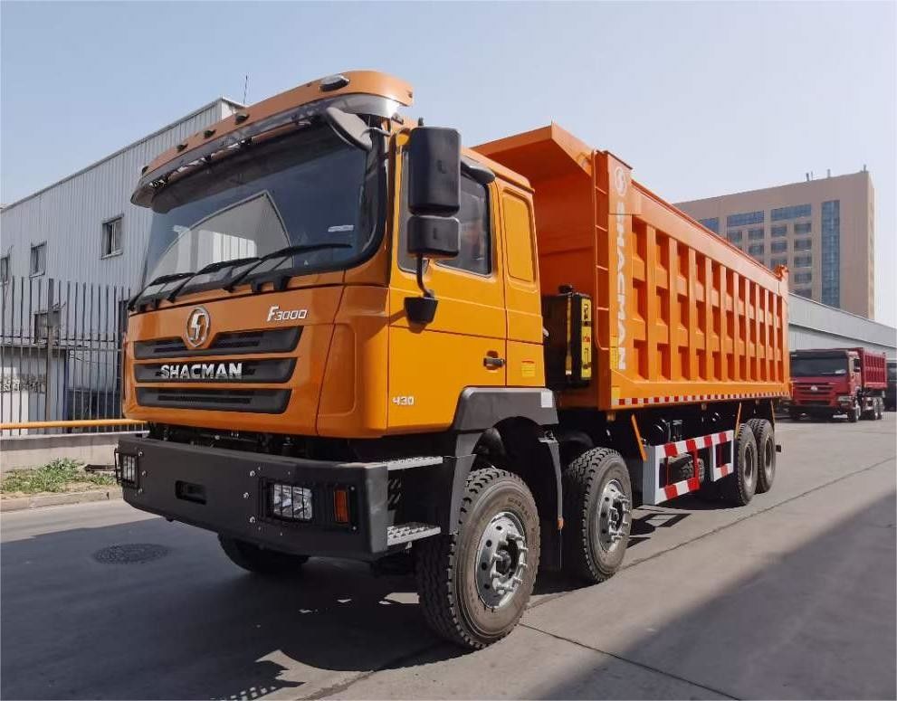 SHACMAN F3000 8x4 380HP EuroV کامپران دو مرحله ای محور با موتور WEICHAI