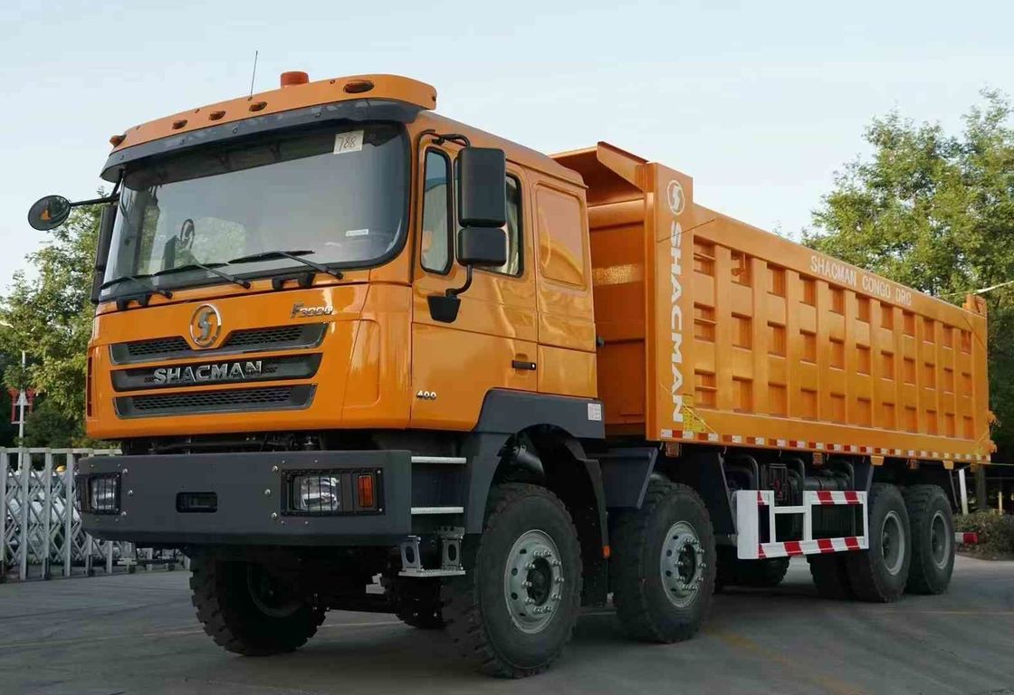 SHACMAN F3000 8x4 380HP EuroV کامپران دو مرحله ای محور با موتور WEICHAI