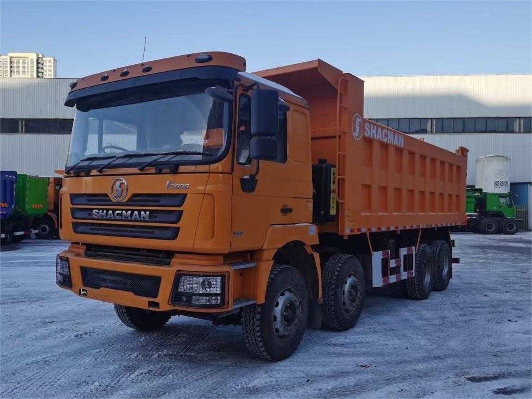SHACMAN F3000 8x4 380HP EuroV کامپران دو مرحله ای محور با موتور WEICHAI