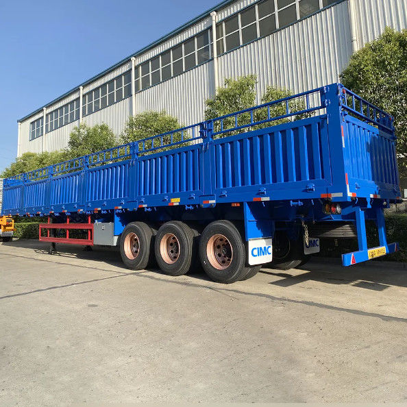 CIMC 3 محور 4 محور حصار باربری نیمه تریلر 60 80 تن با قفل پیچ کنتینر
