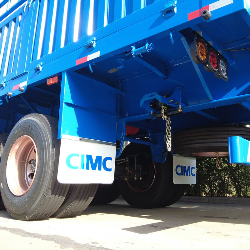 CIMC 3 محور کامیون حصار بار 60 تن نیمه تریلر با قفل پیچ کنتینر