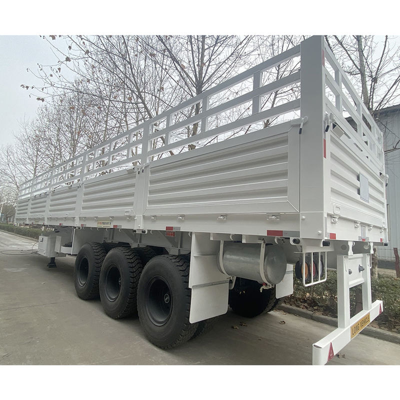 CIMC 3 / 4 محور حصار نیمه تریلر 60 70 تن حصار بار کامیون SHACMAN