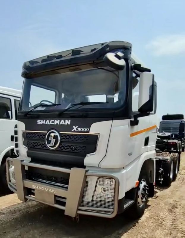 تراکتور سر یورو 3 10 چرخ SHACMAN 450hp X3000 6 * 4 تراکتور کامیون استفاده شده حمل و نقل ساخت و ساز