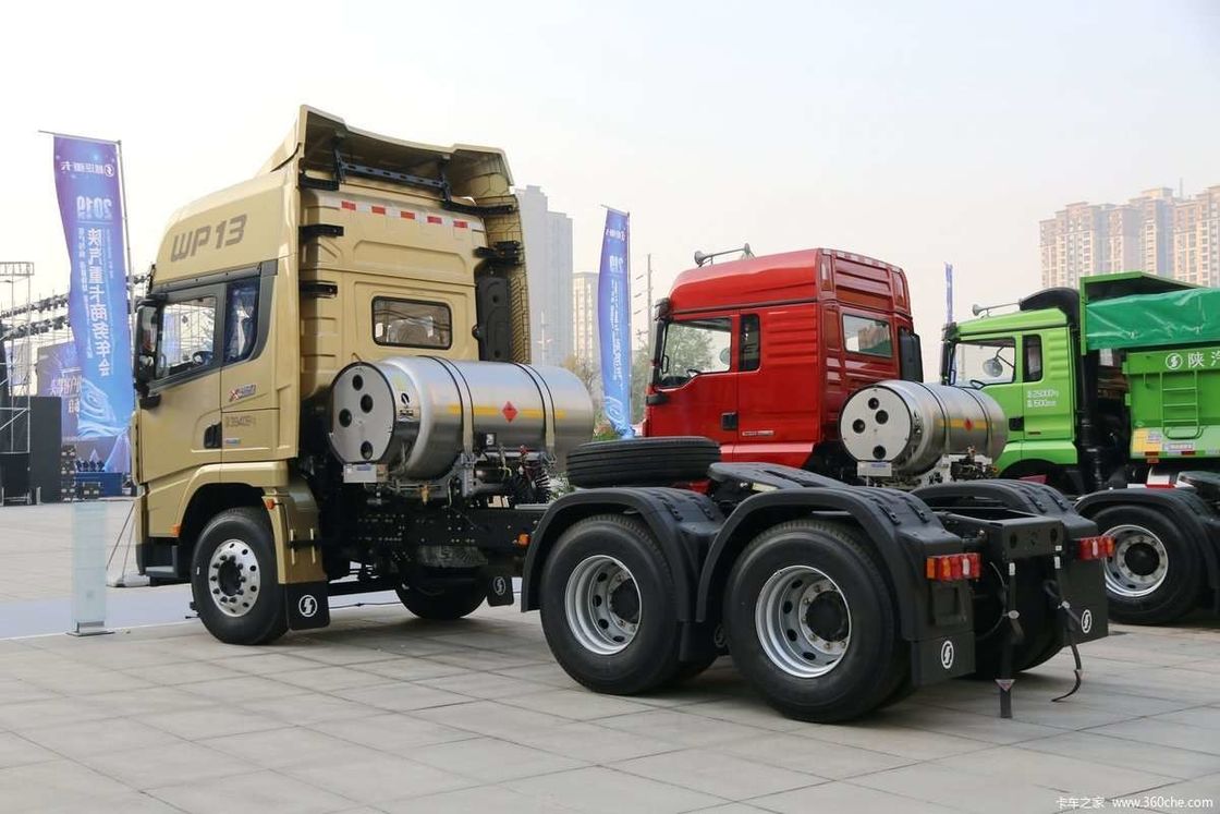 LNG 480HP SHACMAN X3000 6x4 تراکتور کامیون EuroV سفید کامیون سر تراکتور