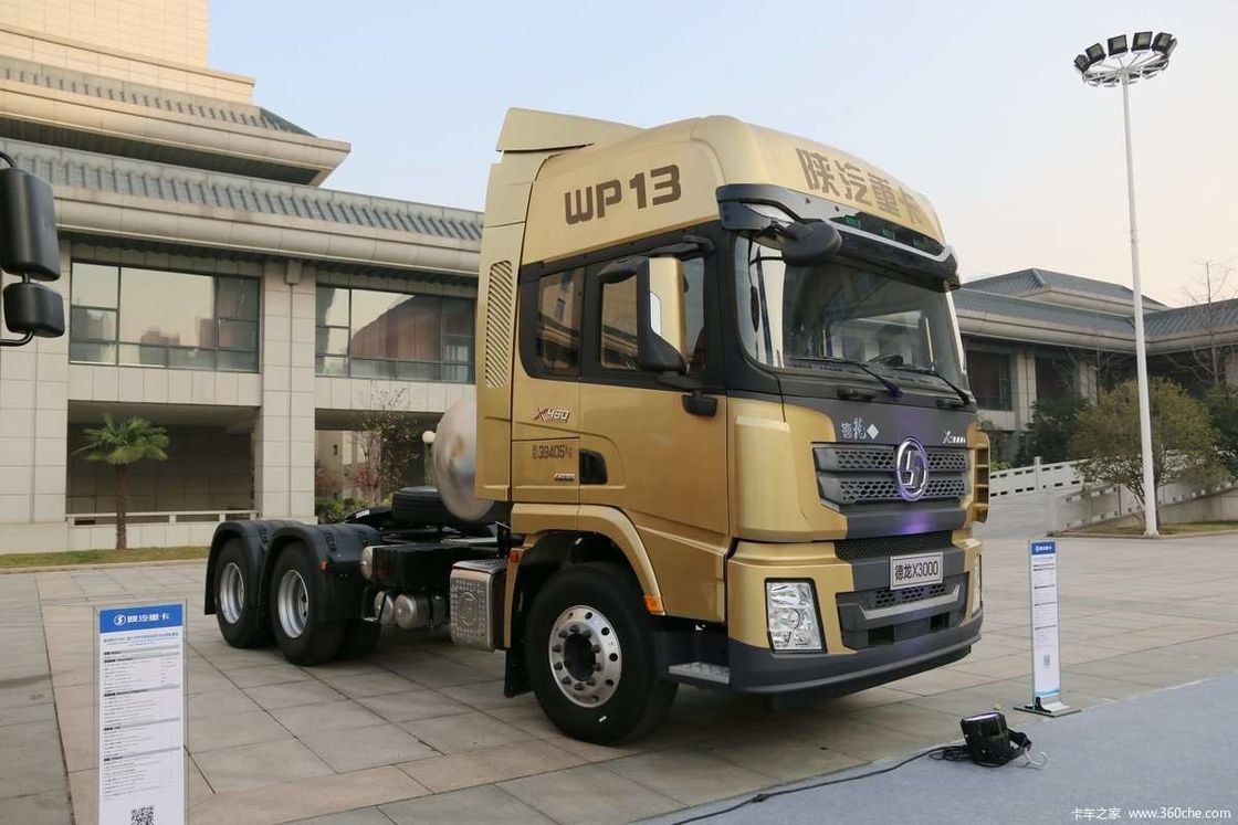 LNG 480HP SHACMAN X3000 6x4 تراکتور کامیون EuroV سفید کامیون سر تراکتور