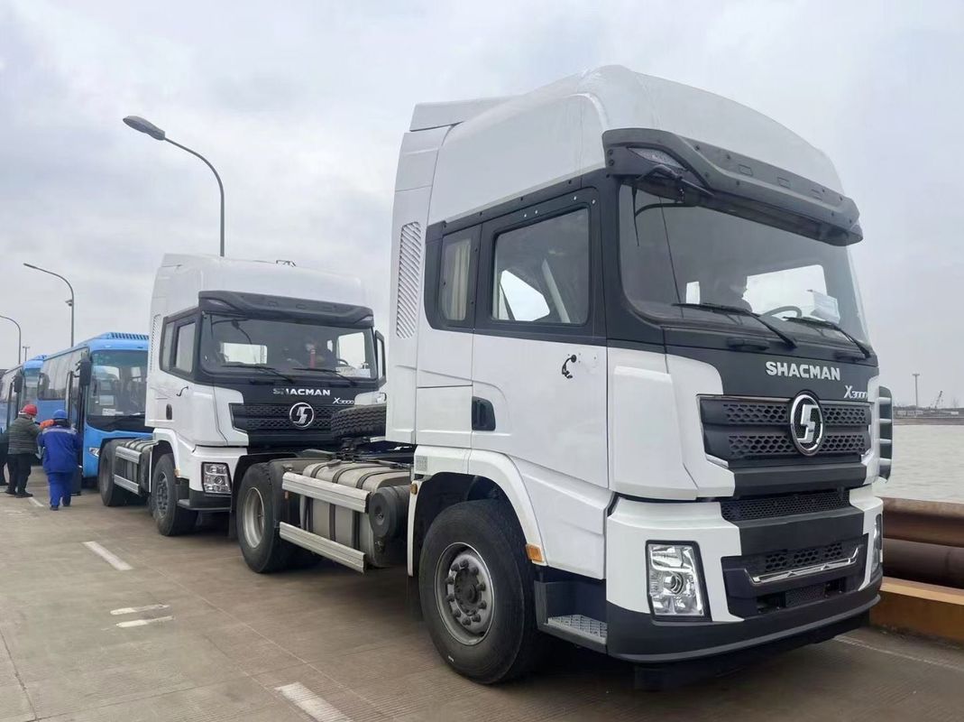دستي دنده تغییر 10 چرخ تراکتور کامیون SHACMAN 430hp X3000 4x2 Double Sleeper کابین تراکتور سر