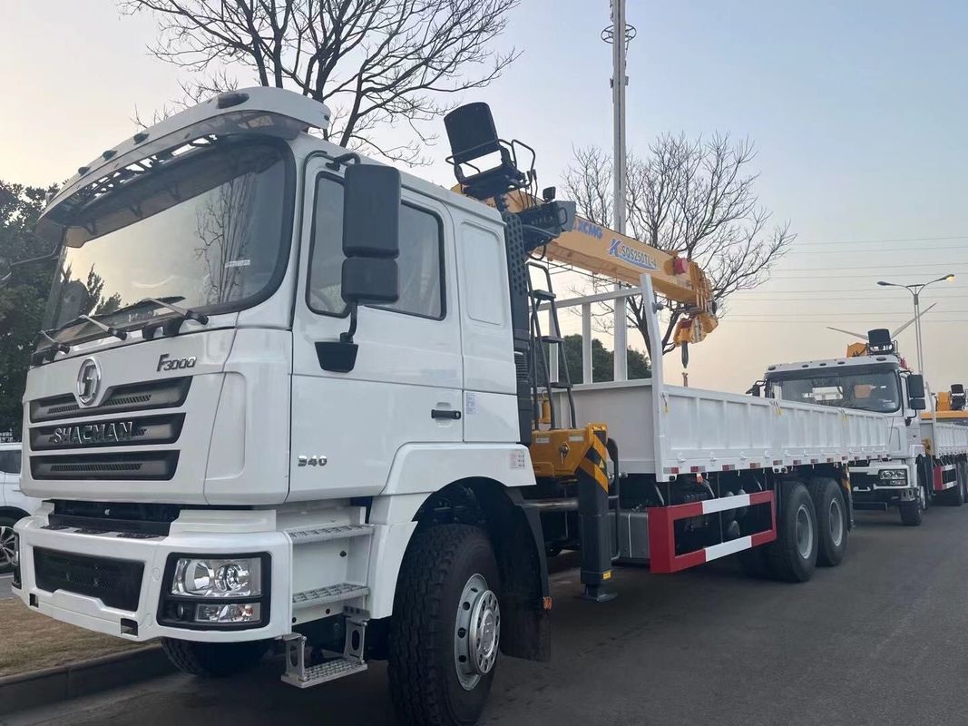SHACMAN F3000 جرثقیل کامیون 6x4 340hp کامیون جعبه بار EuroII